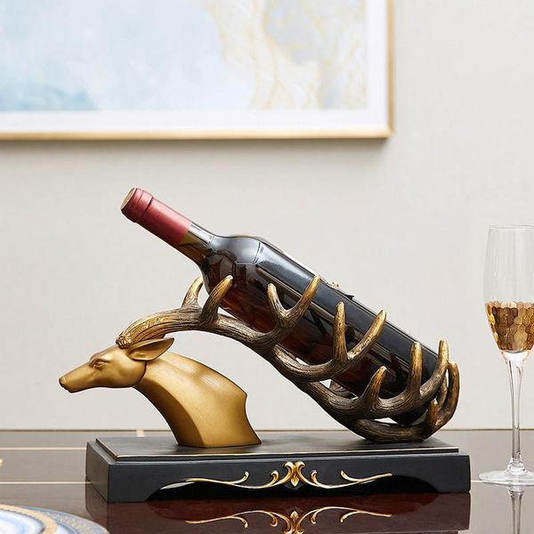 

ice buckets and coolers 1pcs staghorn wine rack european-style home living room tv cabinet red practical decoration wedding gift cl012320