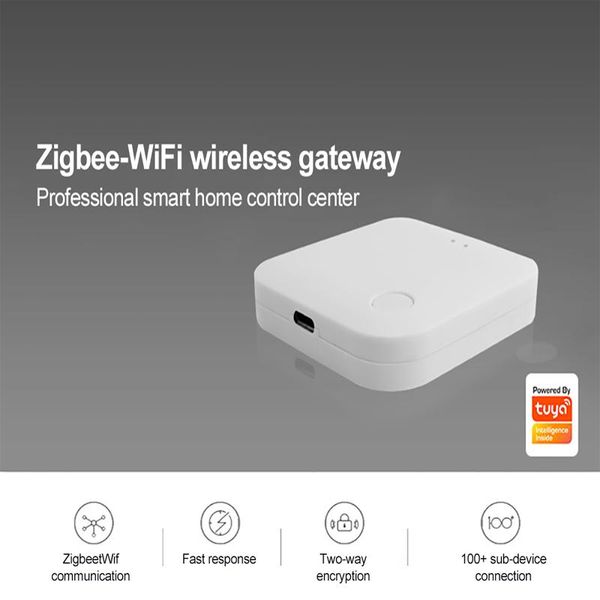 

smart home control tuya zigbee+wifi gateway multi-function device linkage works with alexa google assistant