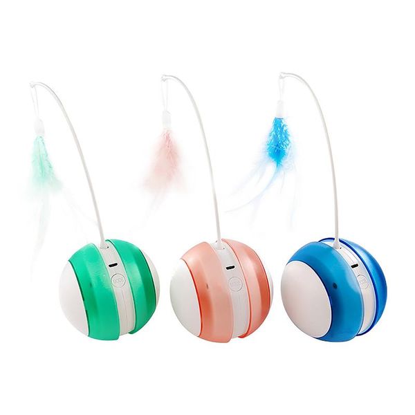 

automatic cat ball toys 2-mode bird sound puppy outdoor spinning toy