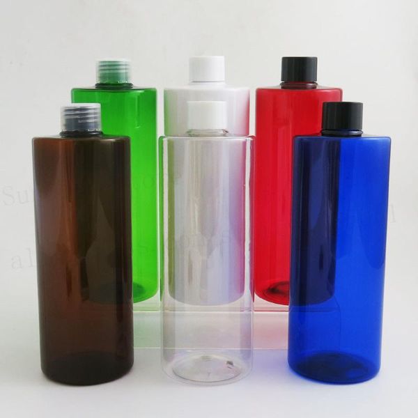 

storage bottles & jars 12pcs 500ml large empty plastic cosmetic container amber blue green red white clear home use shampoo bottle with lids