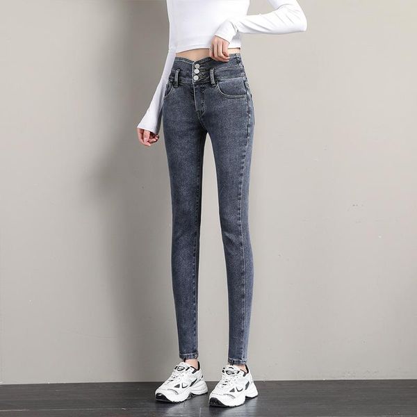 

women's jeans plus size female denim pants grey womens woman donna stretch bottoms feminino skinny for women trousers, Blue