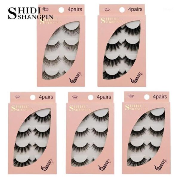 

pairs/box 100% thick real mink false eyelashes natural for beauty makeup extension fake lashes women girls1