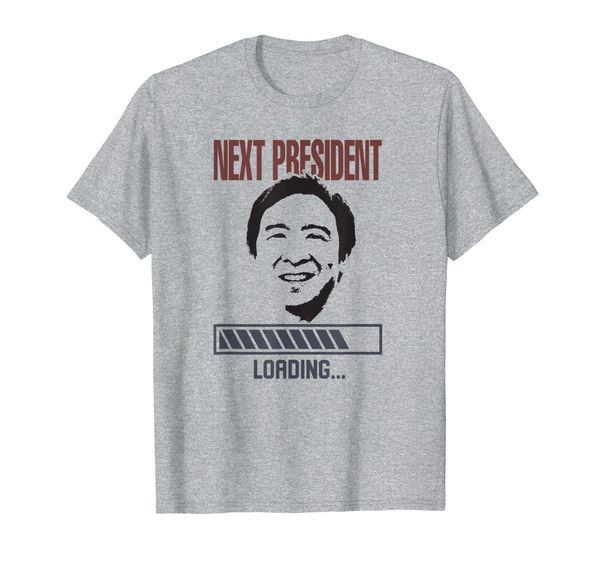 

andrew yang 2020 next president loading funny t-shirt, White;black