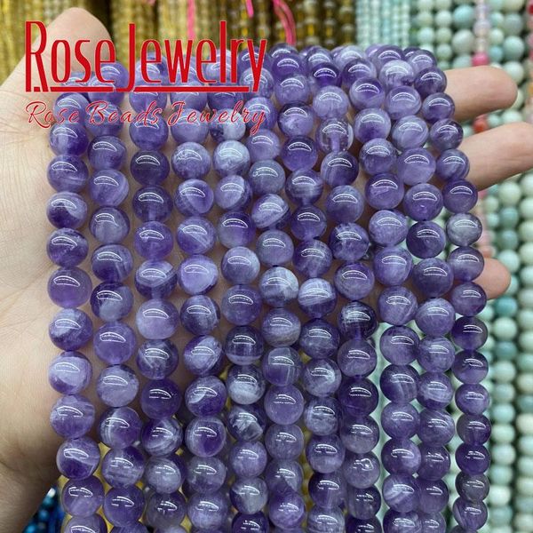 

other 5a natural dream lace purple amethysts crystals beads loose for jewelry making charms necklaces 4 6 8 10 12mm 15" strand