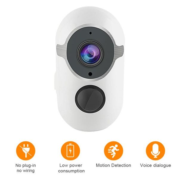 

smart home control wifi security camera solor-power 1080p full hd wireless 130 degrees pan tilt rotation ir night vision