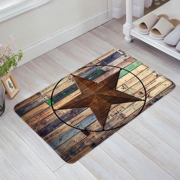 

cushion/decorative pillow pentagram wood doormat welcome home rectangle anti-slip carpet rug bedroom entrance floor mats