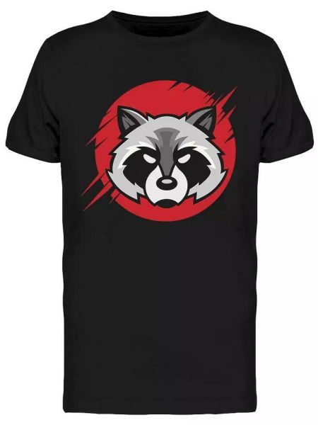 

Logo Raccoon Mascot Tee Men's -Image by Shutterstock, White;black