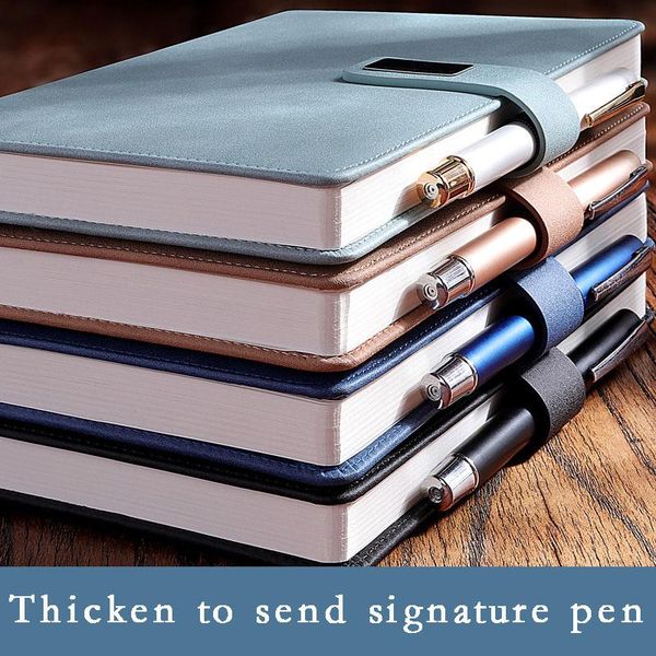 

notepads a5 school notebook thickened notepad work thick business office stationery leather diary cuaderno planner caderno sketchbook, Purple;pink