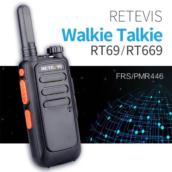 

walkie talkie 2pcs retevis rt669/rt69 portable pmr radio pmr446 vox two way communicator transceiver handy walkie-talkie