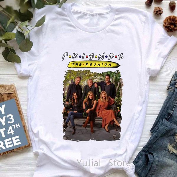 

women's t-shirt arrival 2021 friends the revnion graphic print tee shirt femme vogue tshirt women aesthetic clothes tv show t, White