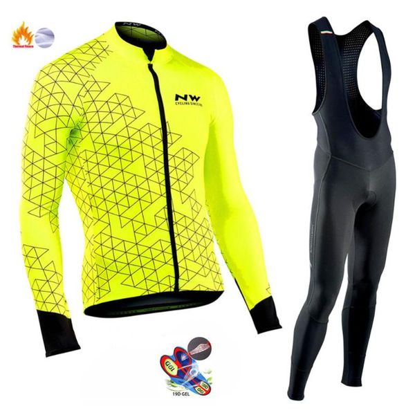 

men cycling jerseys winter thermal fleece long sleeves clothing bib pants outdoor riding suits clothes racing sets, Black;blue