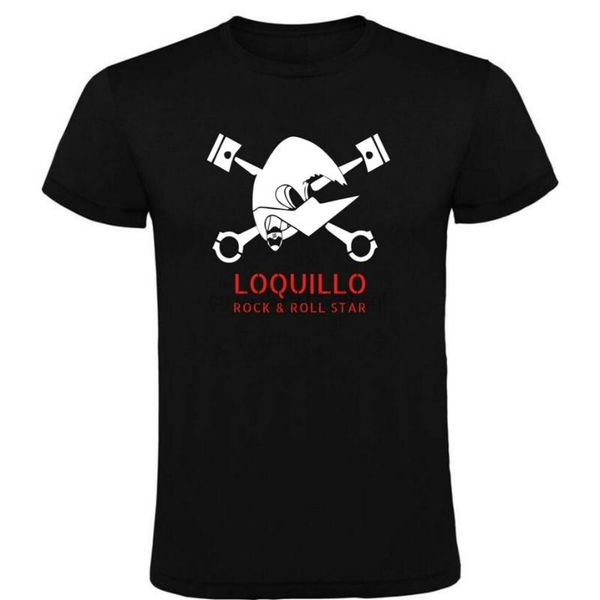 

men's t-shirts camiseta loquillo y los trogloditas negra wholesale tee shirt, White;black