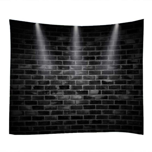

tapestries black brick wall print fabric tapestry decorative art tablecloth bedspread picnic blanket beach throw