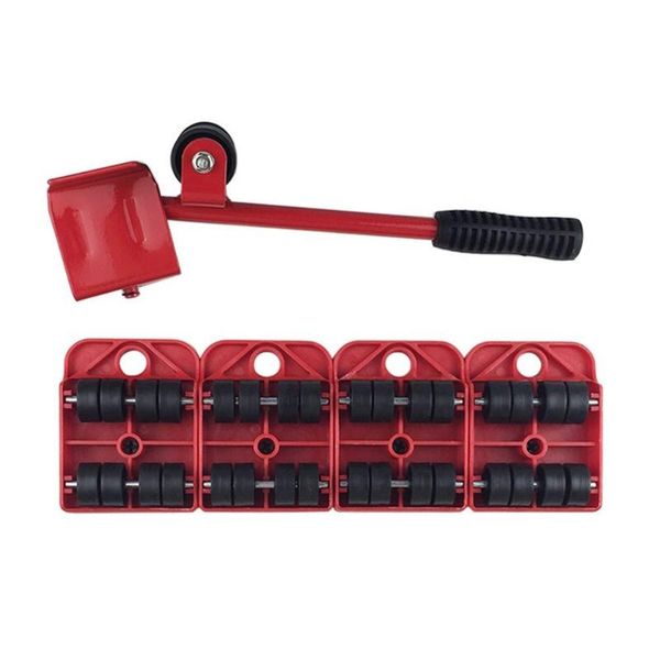

professional hand tool sets 5pcs furniture transport set lifter heavy mover rollers 4 wheeled corner movers + 1