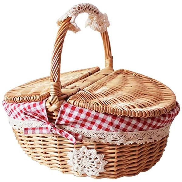 

storage baskets basket snack picnic vegetable for girl outdoor