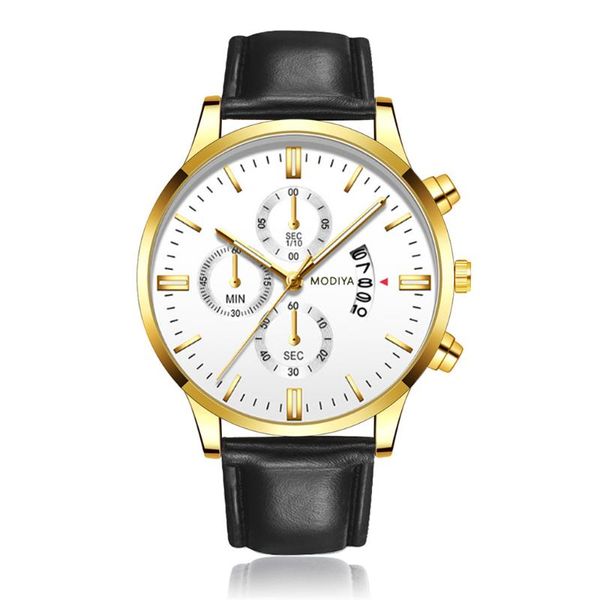 

wristwatches simple watch men watches 2021 luxury smart brand montre homme clocks dial automatic pointer glass the mens', Slivery;brown