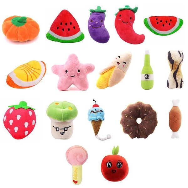 

cat toys pet cartoon cute bite resistant plush squeaky toy chew for cats dogs interactive supplies funny partner
