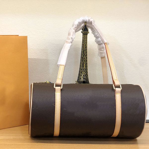 

2022 travel cosmetic bag women large hand bag tote handbags purse cylinder package shoulder bags zipper barrel hardware classic letter