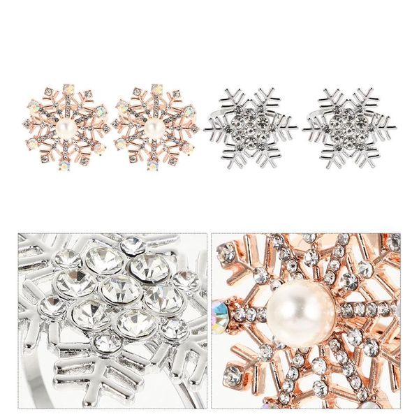 

napkin rings 4pcs christmas buckles dining table decorations (assorted color)