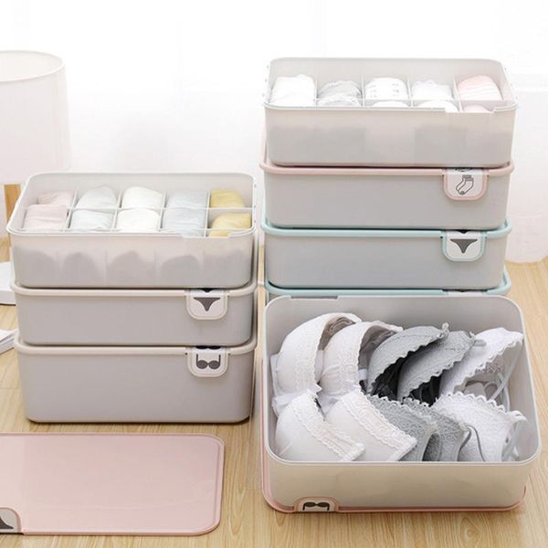 

storage drawers household plastic underwear box wardrobe closet organizer with lid for socks bra ties sundries home