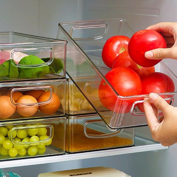 

storage bottles & jars refrigerator food beer box clear kitchen separate er seal bin containers for vegetable fruit fresh organize