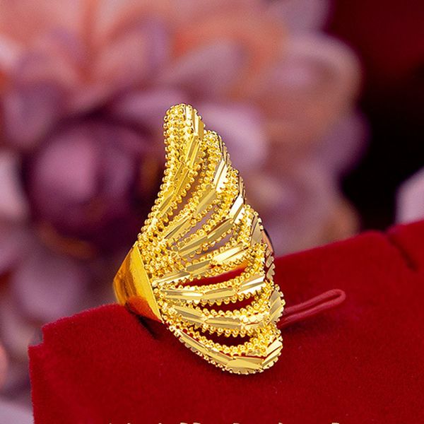 

peacock female ring women finger band 18k yellow gold filled engagement wedding jewelry, Slivery;golden