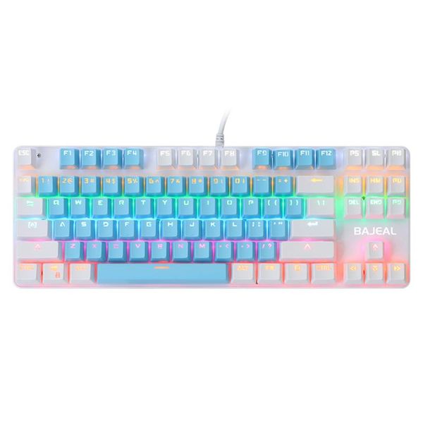 

keys gaming mechanical keyboard blue switch usb wired for pro gamer pc computer keyboards