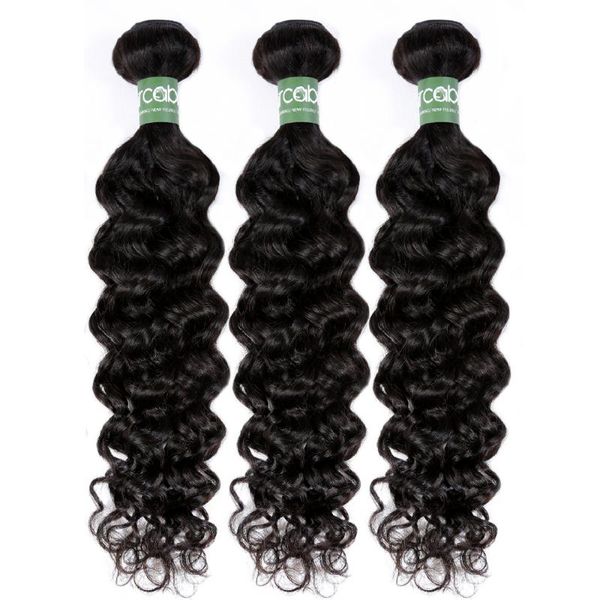 

human hair bulks products aircabin milan wave weave 100% bundles brazilian remy extensions natural color 3/4 /pack, Black