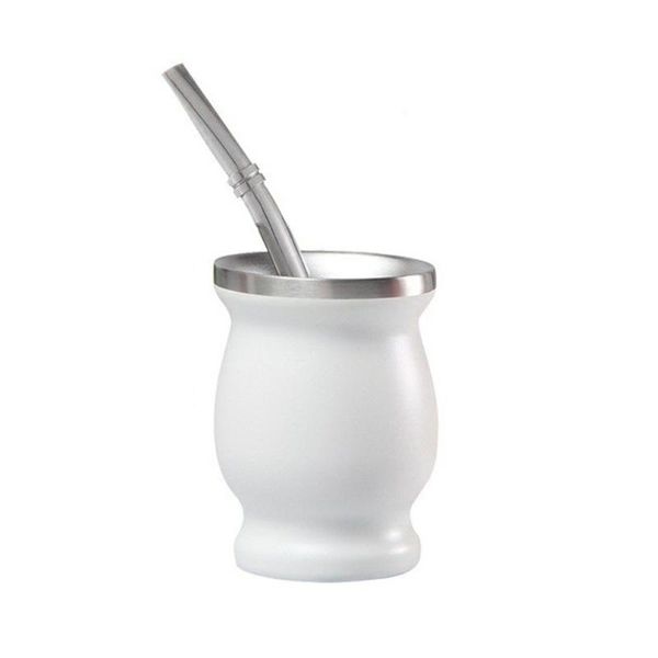 

water bottles gourd set double-wall stainless steel insulated thermal mate tea cup and straw creative tripe