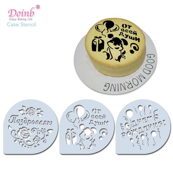 

baking moulds 3kind diy cartoon design celebrate party plastic cake stencil pad tool strew duster cupcake decoration mold fq4129