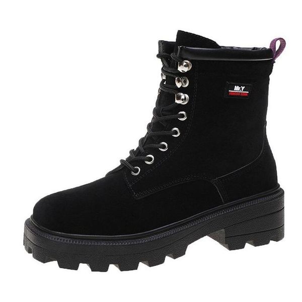 

boots women's autumn/winter 2021 thick-soled thick-heeled trendy, Black