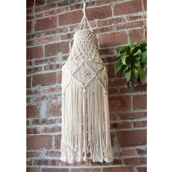 

tapestries boho decor decoracion para el hogar wall hanging tapestry handwoven lampshade for living room macrame home bedroom decoration
