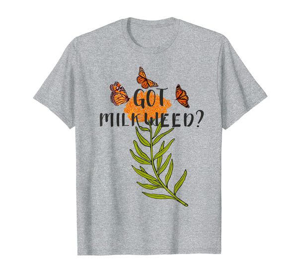 

got milkweed monarch butterfly lover shirt in grey color t-shirt, White;black