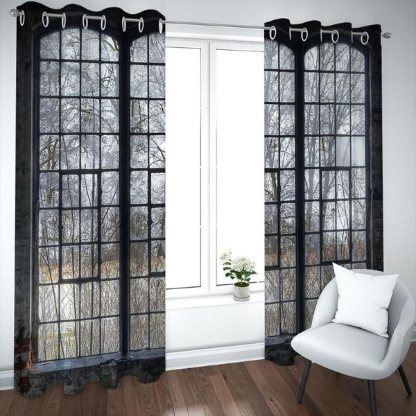 

modern curtains window curtain living room bedroom nature scenery kitchen blackout shading drapes for &