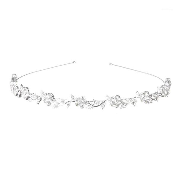 

bridal bridesmaid flower-leaf pattern headband wedding tiara1
