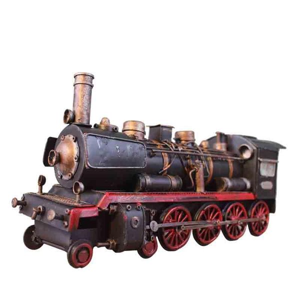 Dekorative Objekte, Figuren, Dampf, Retro, kreative Ornamente, handgefertigte Eisenlokomotive, praktisches Geschenk, Heimdekoration, Modell, Vintage-Miniatur