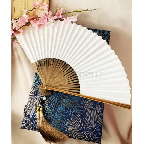 

other home decor chinese style white paper fan plain folding double-sided craft hollowed out pendant retro feng shui color painting