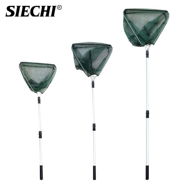 

aluminum alloy 1.5m 1.7m 2.1m retractable fishing net telescoping foldable landing pole folding for accessories