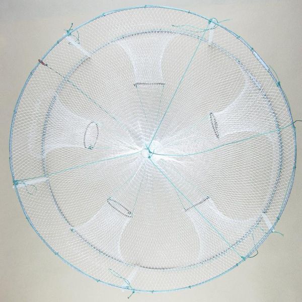 

4# fishing net tool gill network mesh fish basket shrimp lobster crab big trap cages outdoor throw catch tools accessories
