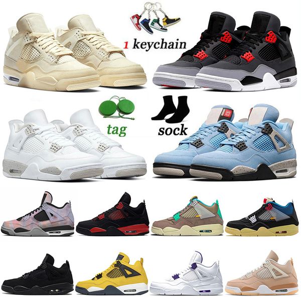 

2022 with socks jumpman 4 4s infrared mens women basketball shoes jorden4s red thunder zen master black cat white oreo sail university blue