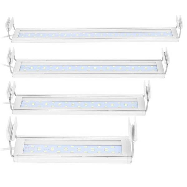 

wall hanging aquarium tank led light bracket fish lamp mounting 4 rows white eu plug 220v home aquariums