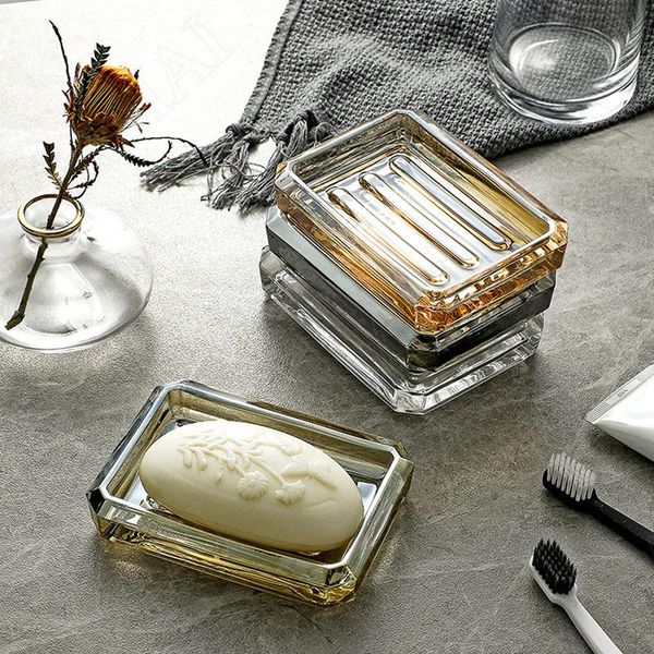 

soap dishes european glass dish simplicity modern el desksoaps holder creative light luxury home decoration bathroom accessories