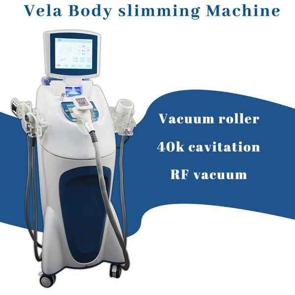 Vela Body Shaping Machine Massage Cavitation 40k Vacuum Roller Rf Rimozione delle rughe Uso del salone di sollevamento del viso