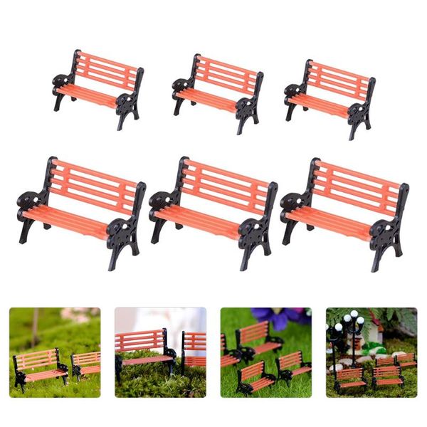 

chair covers 6pcs miniature park benches pography prop mini