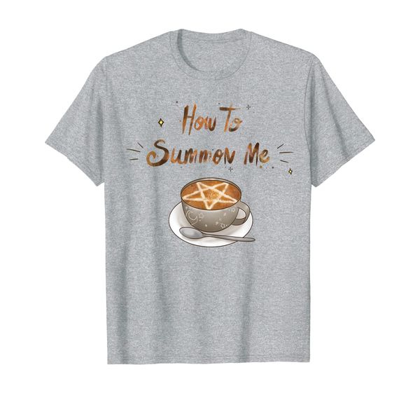 

pentagram coffee cup shirt cute funny witch shirts for women, White;black