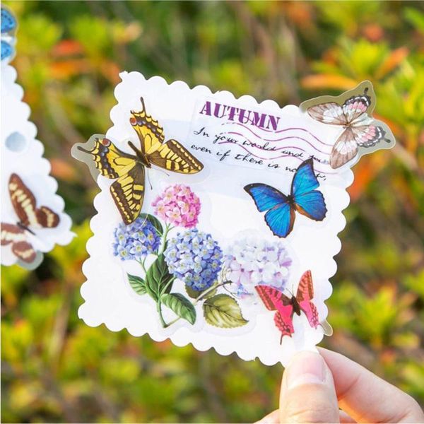 

gift wrap diy vintage package journal decoration label sticker pet stickers scrapbooking butterfly collection