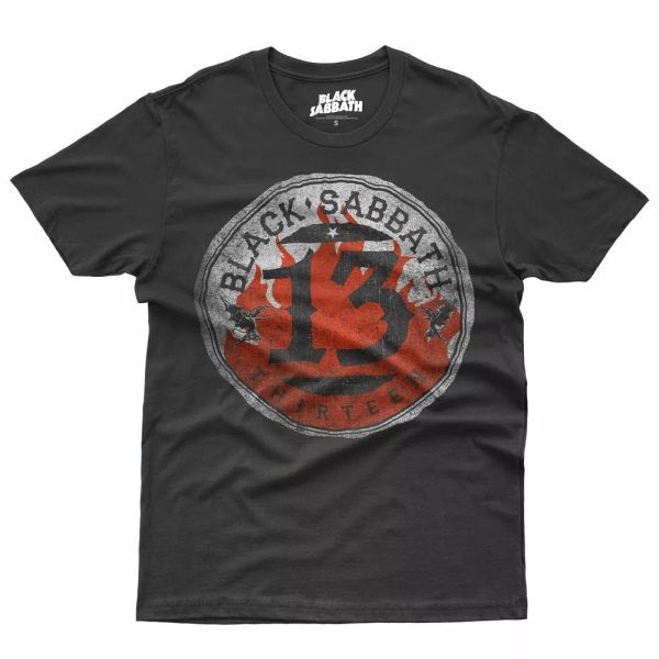 

black sabbath thirteen t-shirt official licensed, White;black