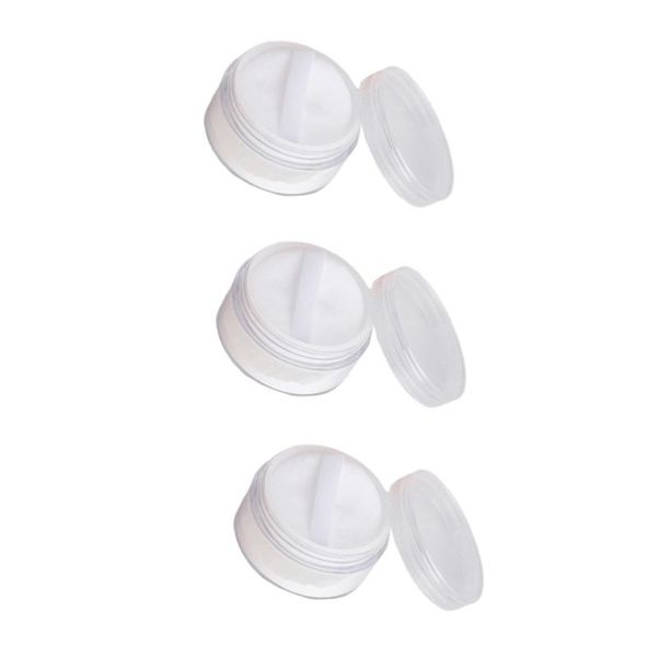 

storage bottles & jars 3pcs mini loose powder boxes portable makeup subpackage case cosmetic travelling bottle with puff 20g