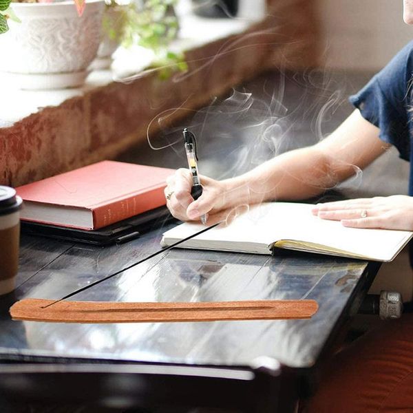 

20pcs natural wooden incense stick holder board handmade burner ash catcher censer home decor fragrance lamps