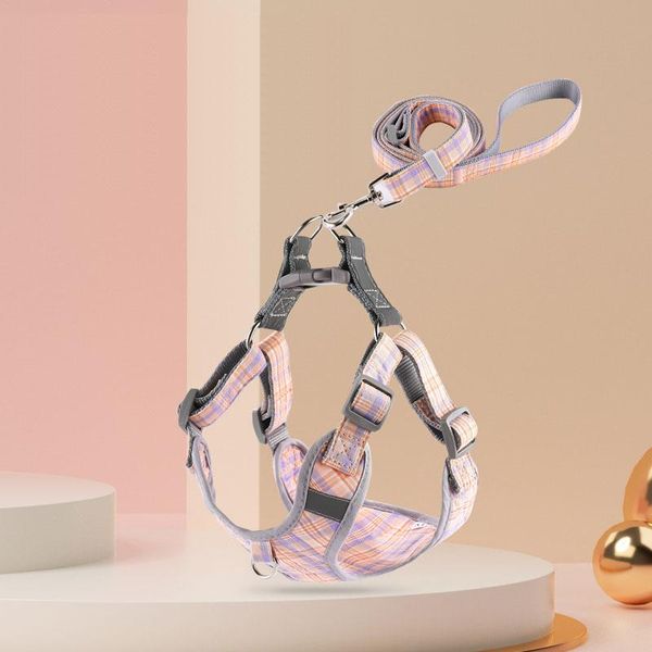 

style suede reflective pet harness vest dog xiong bei dai small and medium-sized traction rope collars & leashes